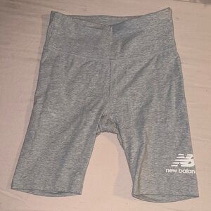 New Balance woman’s Heather Gray biker shorts